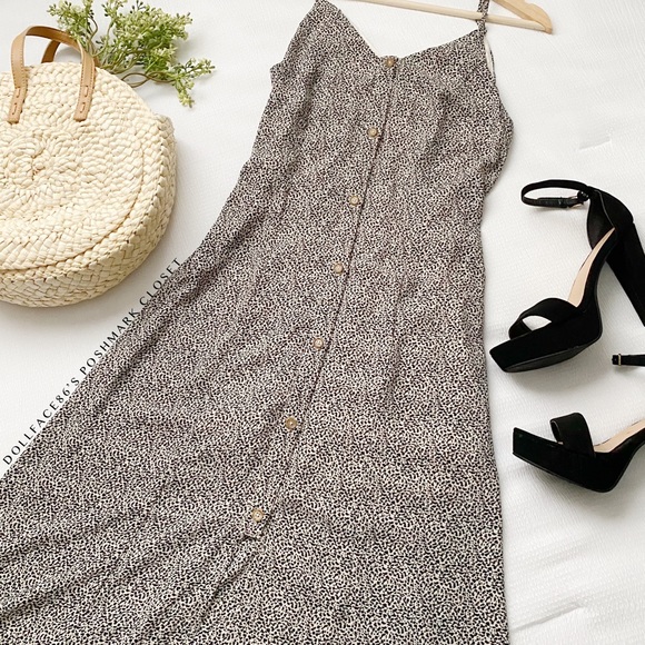 Button Down Speckled Midi Dress - Picture 2 of 14